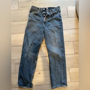Worn only once Agolde 90’s Crop Jeans in Oblique color size 24